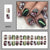 24pcs/Set Press On Nails JB985 green cat eye