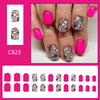 12 Sizes-24 Pcs Press On Nails C823