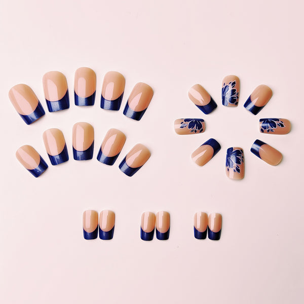 12 Sizes-24 Pcs Press On Nails skin tone