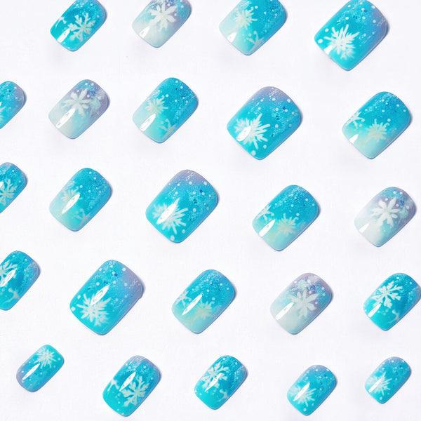 12 Sizes-24 Pcs Press On Nails White w-240