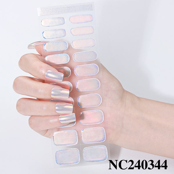 Semicured UV gel nail sticker