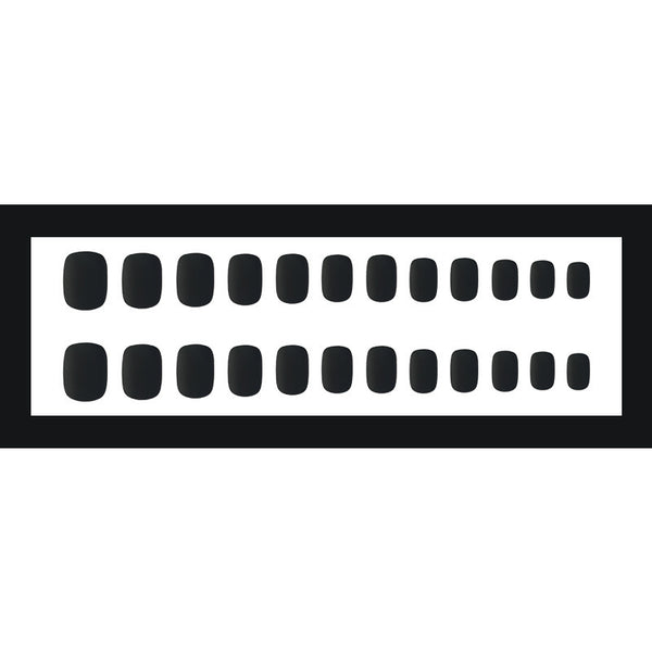 Matte black fake nails