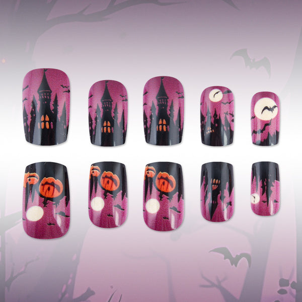 Black Purple Castle Pumpkin