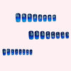 24pcs-set-press-on-nails blue snowflake