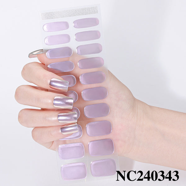 Semicured UV gel nail sticker