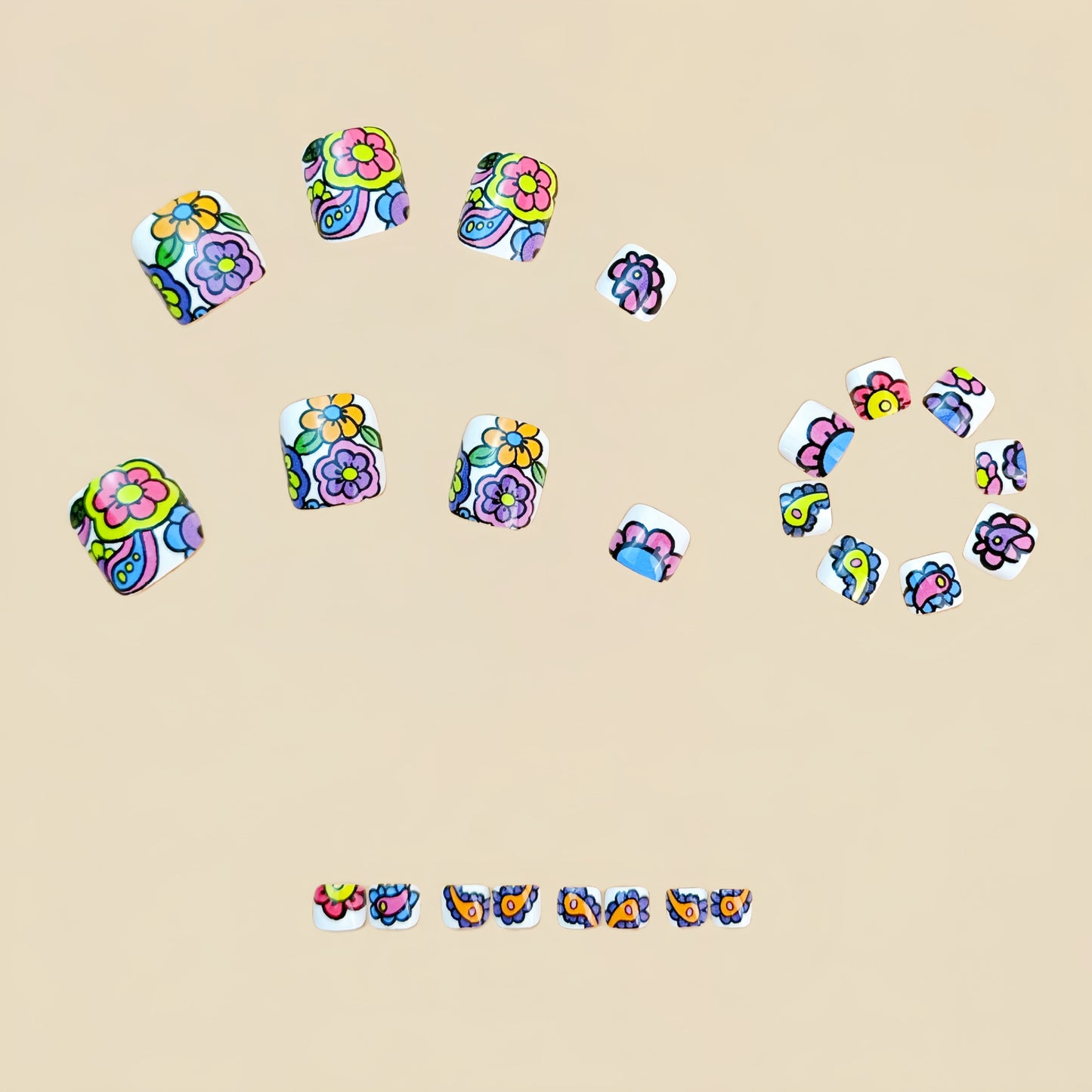 Pedicure fake nail Y1002