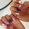 Independence Day manicure flag