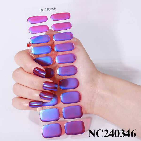 Semicured UV gel nail sticker