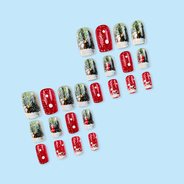 Snow hut press on nail