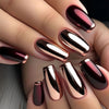 Dark red manicure