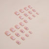 24pcs/Set Press On Nails Pink