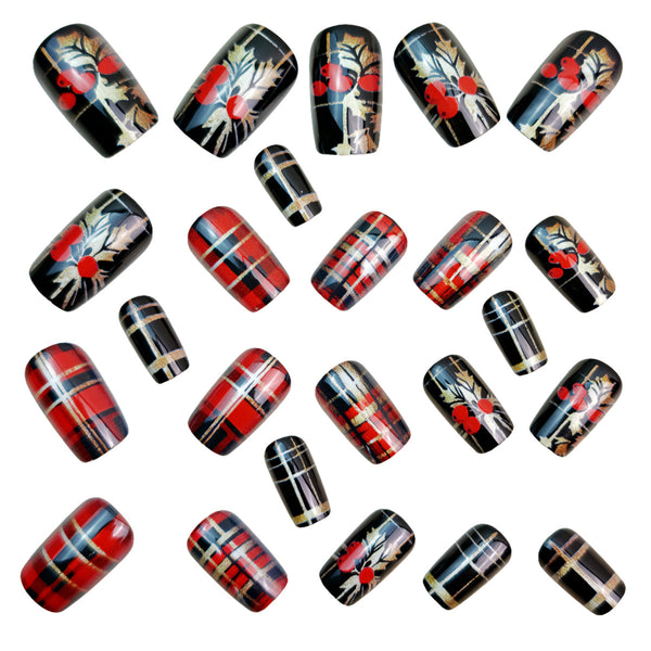 24pcs/Set Press On Nails Y1313