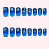 24pcs-set-press-on-nails blue snowflake
