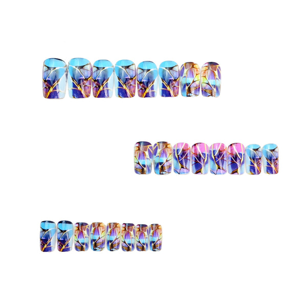 24pcs/Set Press On Nails Y989