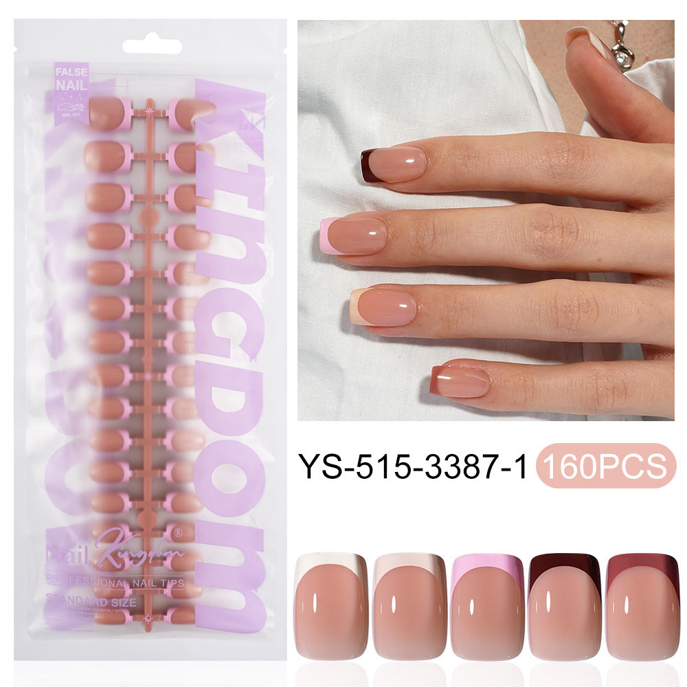 Five-color square patch manicure 150 pieces