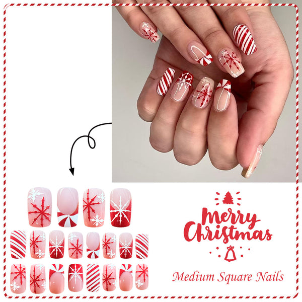 24pcs/Set Press On Nails JB976