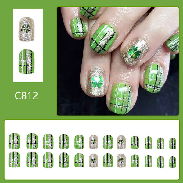 12 Sizes-24 Pcs Press On Nails C812