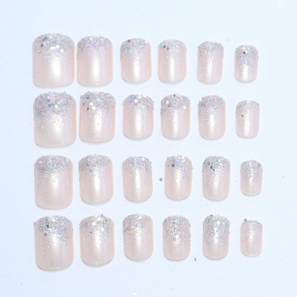 Sparkling French Nail Patch