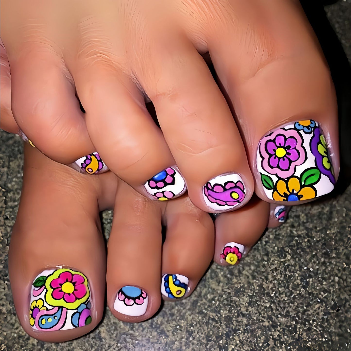 Pedicure fake nail Y1002