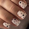 Small Fresh Black Polka Dot Love Nail Patch
