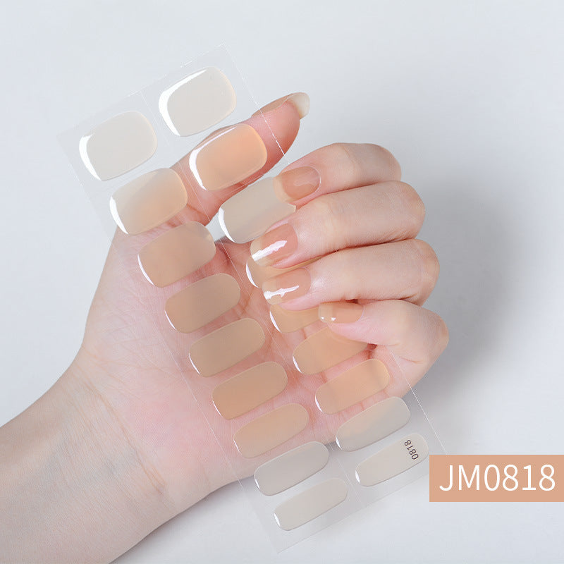 Semicured UV gel nail sticker kit
