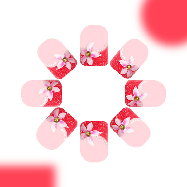 Short glossy square press on nail