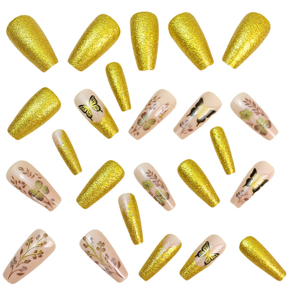 Golden flower butterfly