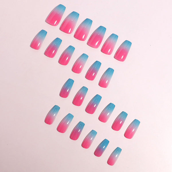 Blue and red ombre