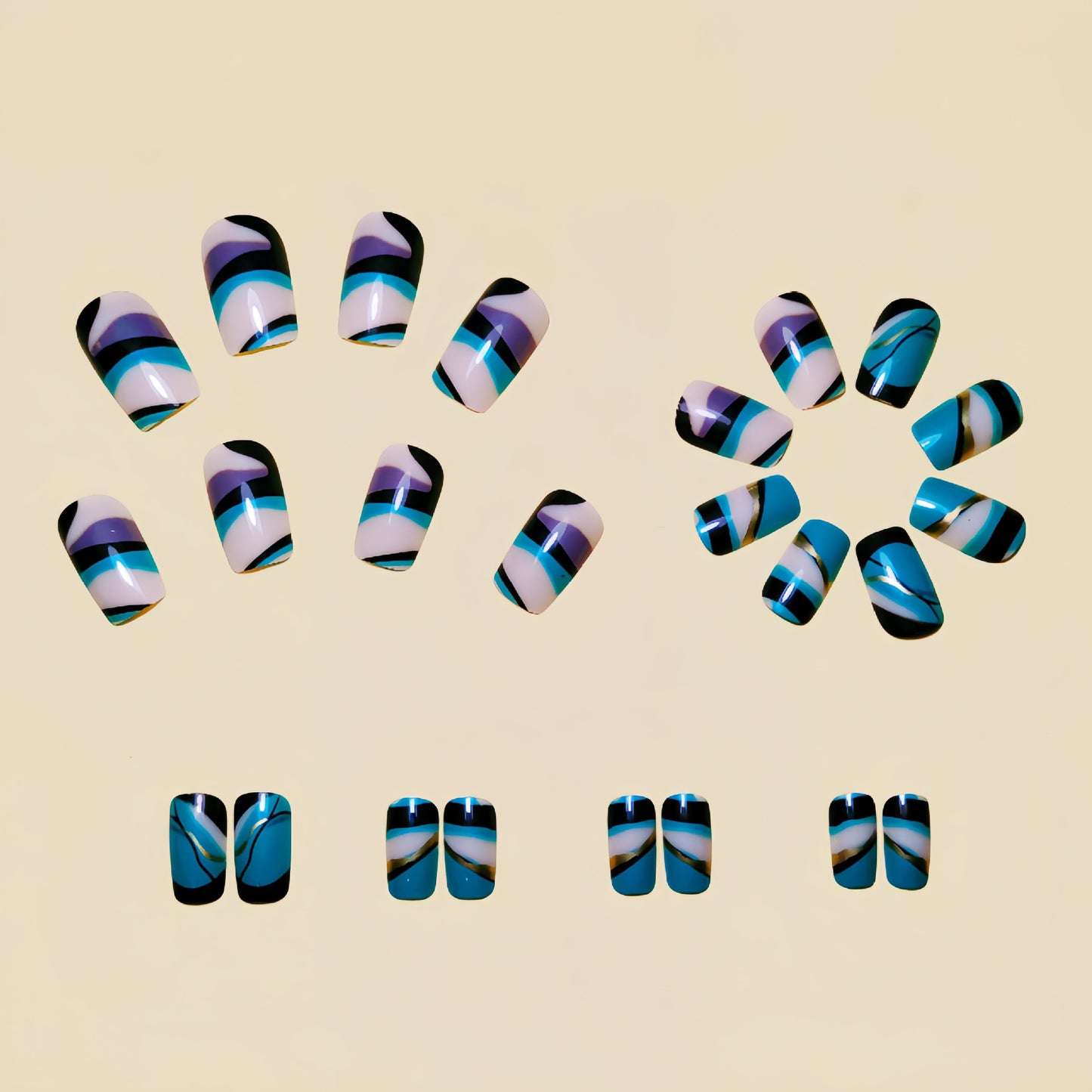 24pcs/Set Press On Nails Y274