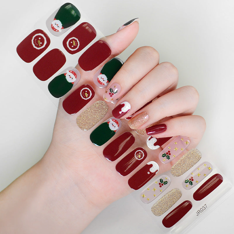 Semicured UV gel nail sticker kit JR37(24PCS)