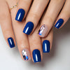 24pcs/Set Press On Nails Navy flower