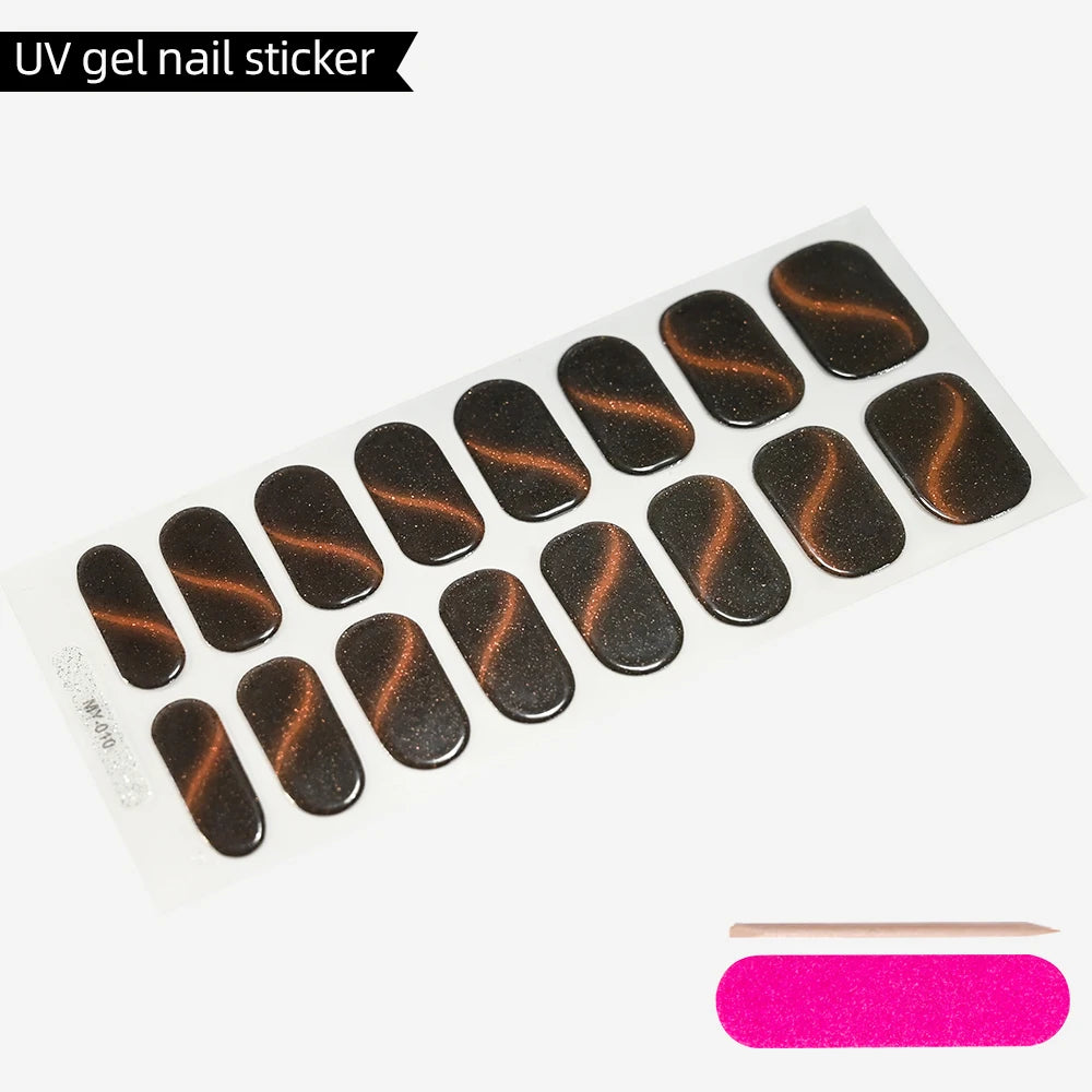 UV Semi Cured Gel Nail Stickers
