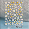Nail Art Flower Daisy Embossed Stickers