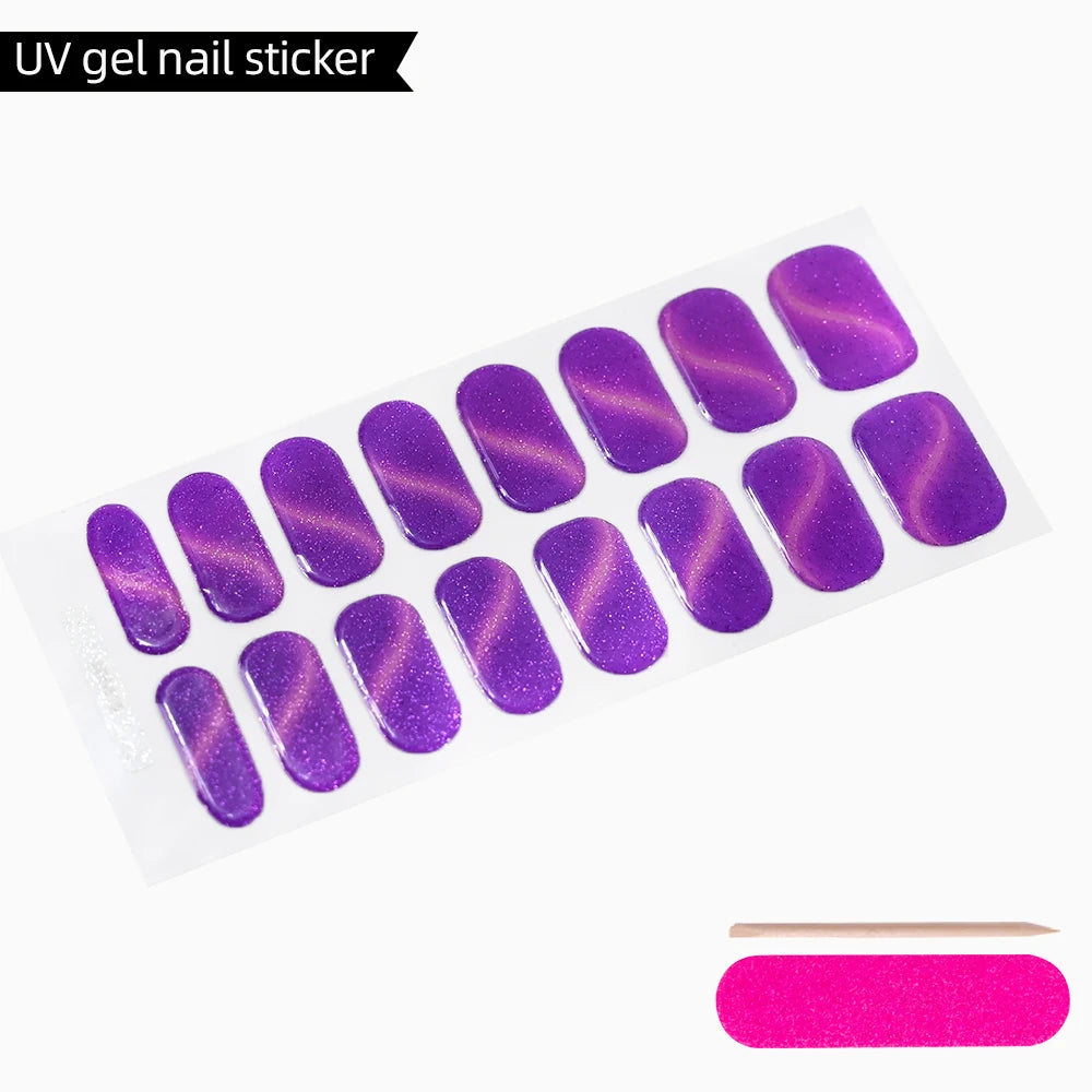 UV Semi Cured Gel Nail Stickers