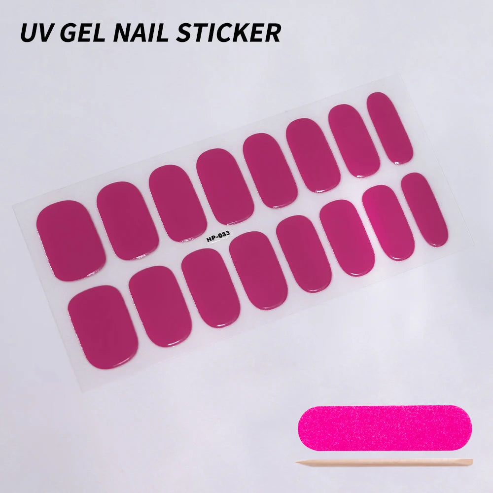 UV Semi Cured Gel Nail Stickers