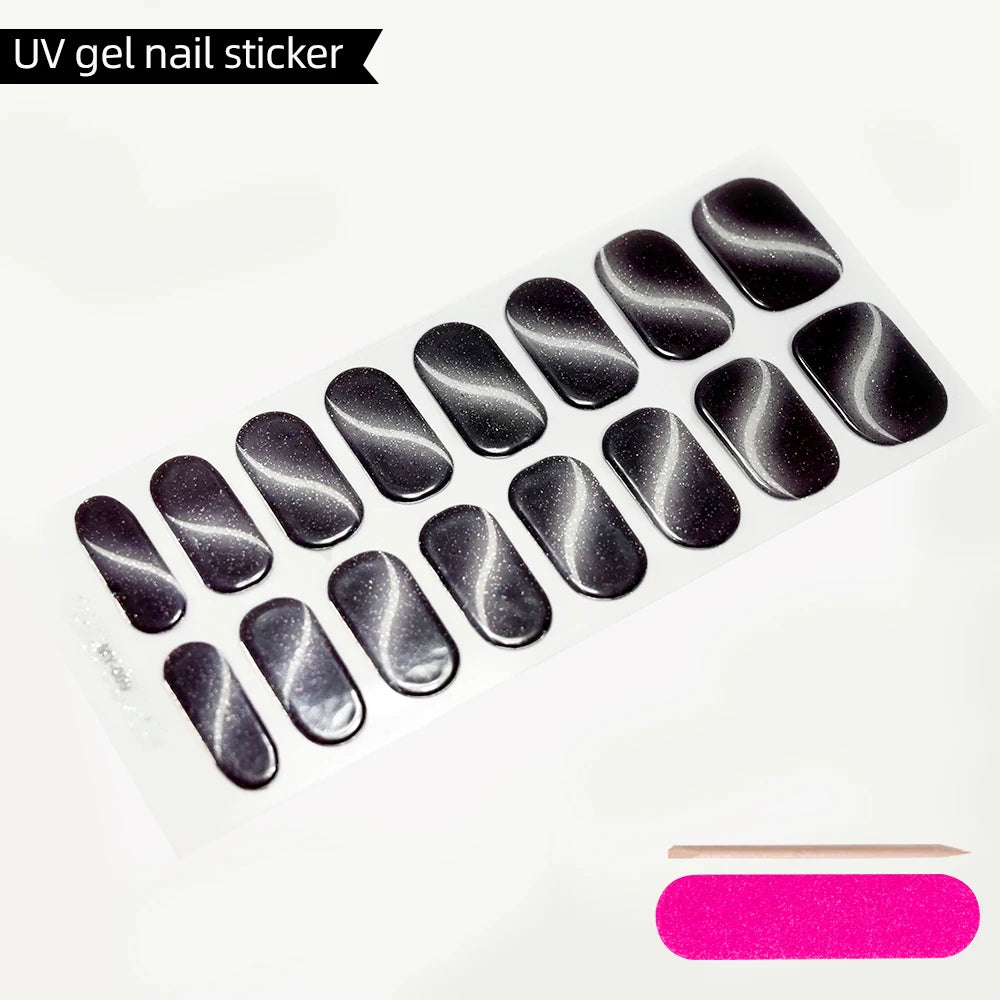UV Semi Cured Gel Nail Stickers