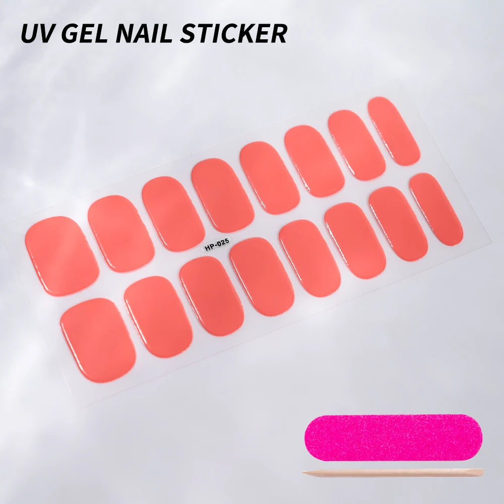 UV Semi Cured Gel Nail Stickers