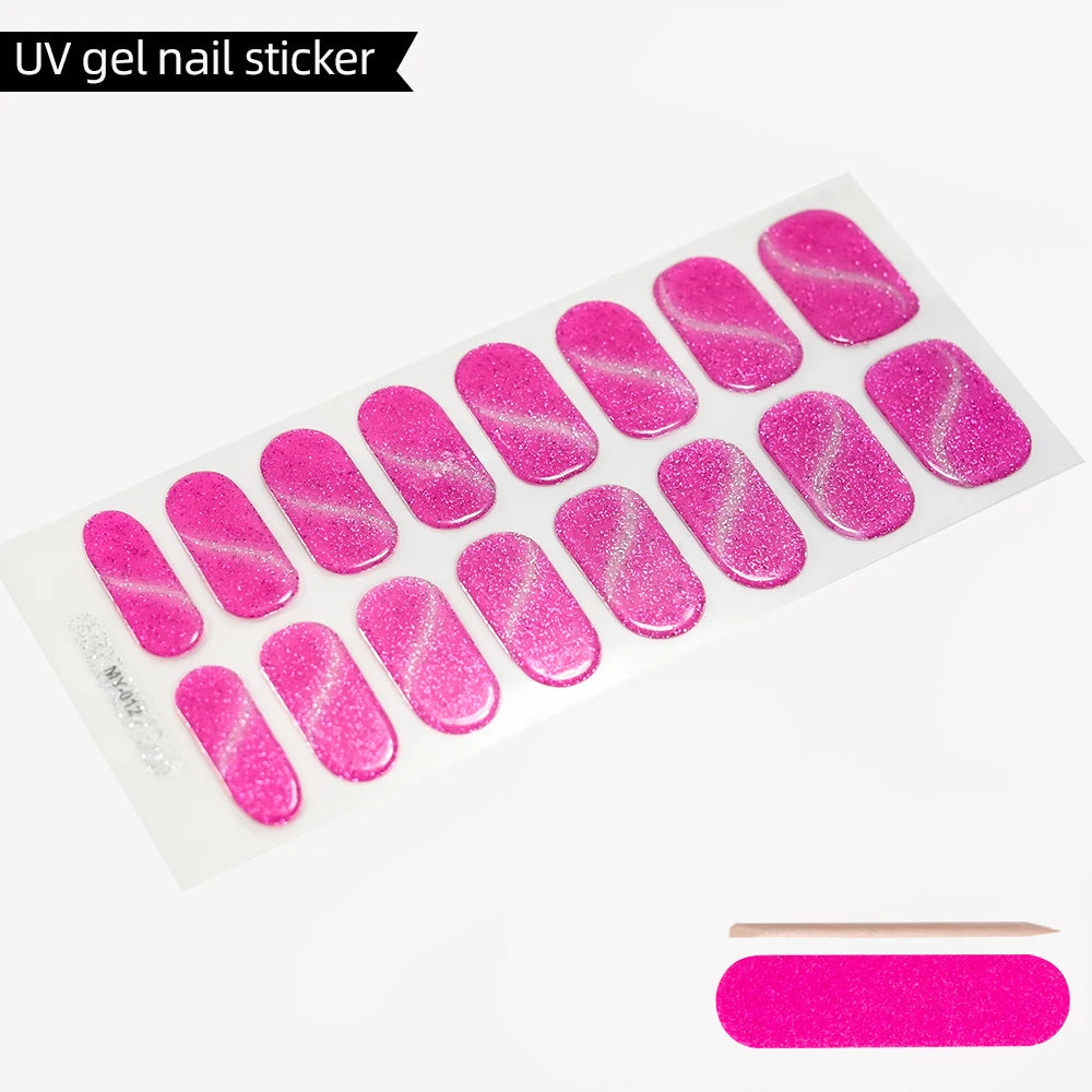 UV Semi Cured Gel Nail Stickers