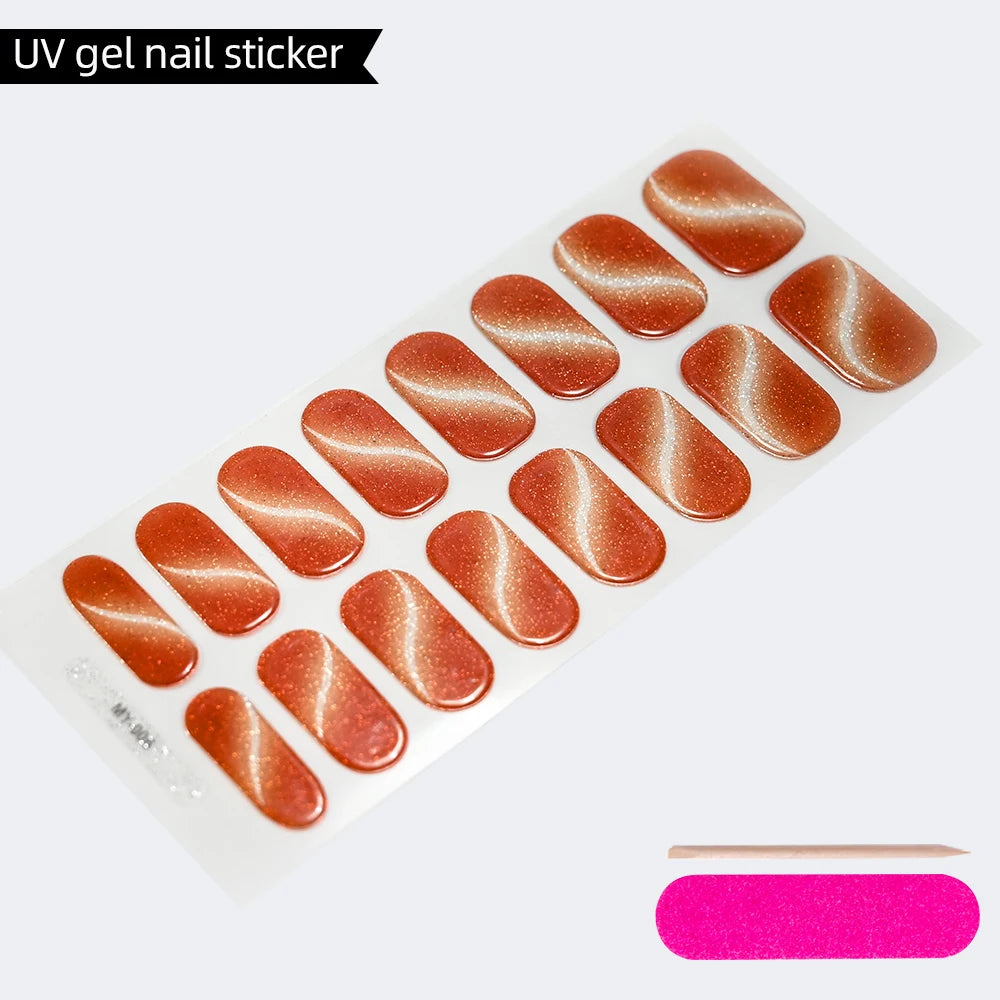 UV Semi Cured Gel Nail Stickers