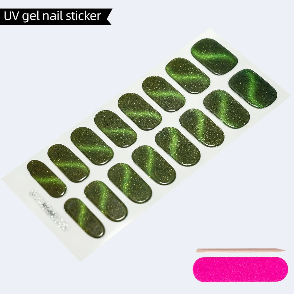 UV Semi Cured Gel Nail Stickers