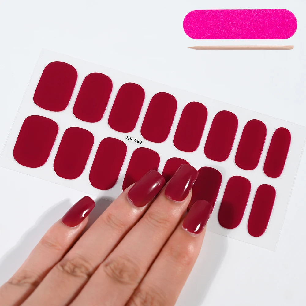 UV Semi Cured Gel Nail Stickers