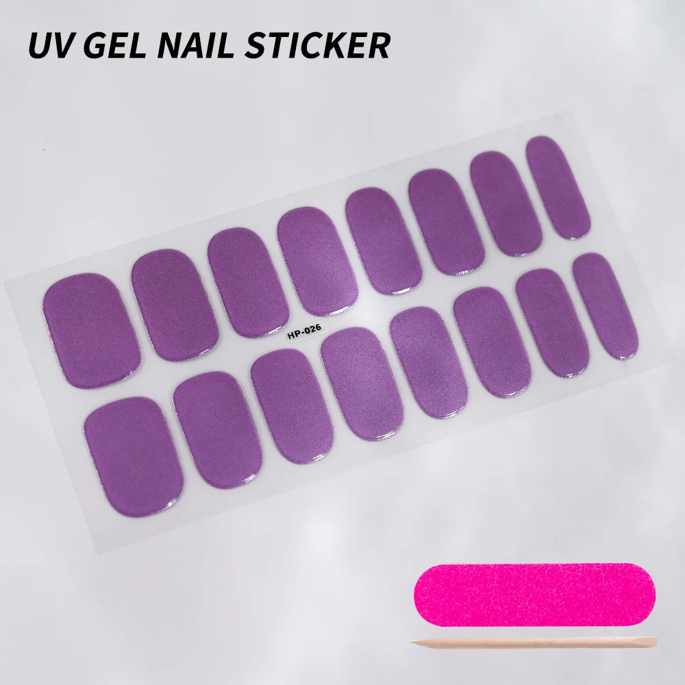 UV Semi Cured Gel Nail Stickers