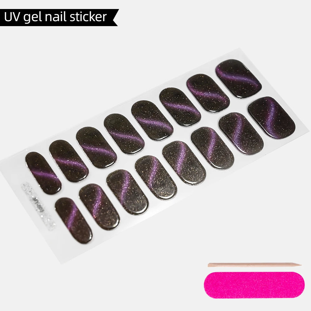 UV Semi Cured Gel Nail Stickers