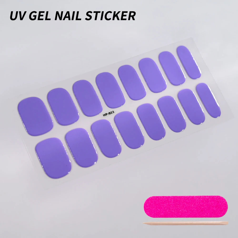 UV Semi Cured Gel Nail Stickers