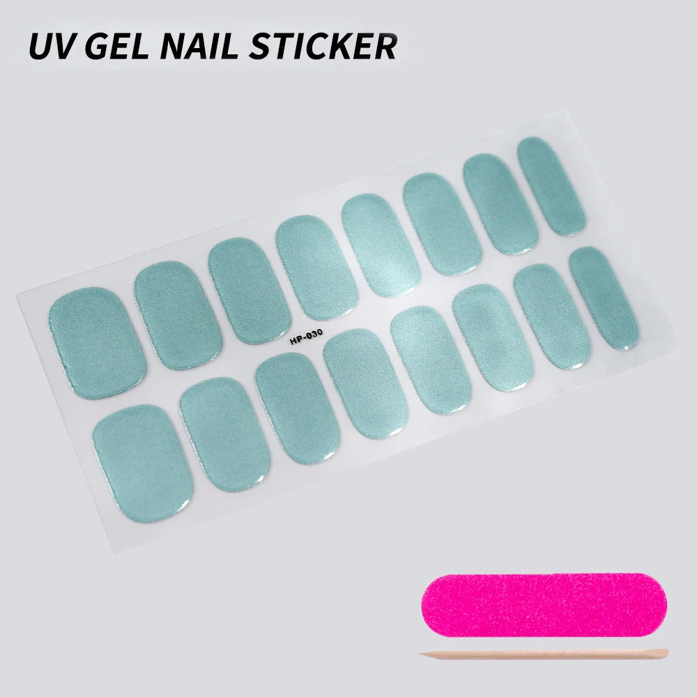 UV Semi Cured Gel Nail Stickers