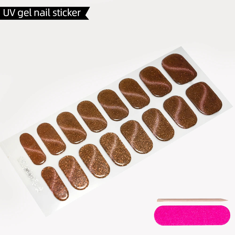 UV Semi Cured Gel Nail Stickers
