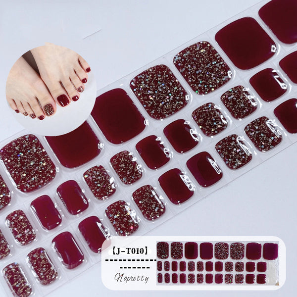 Pedicure Gel Nail Strips T010