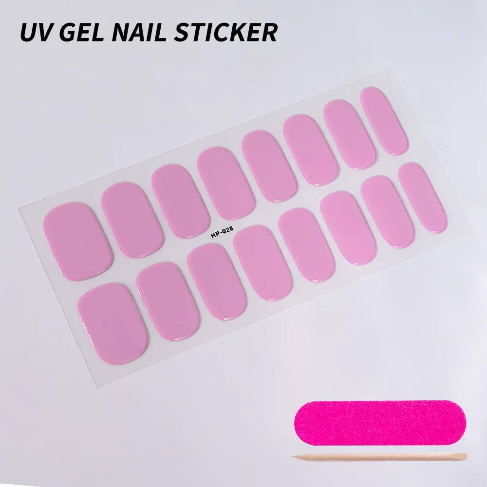 UV Semi Cured Gel Nail Stickers