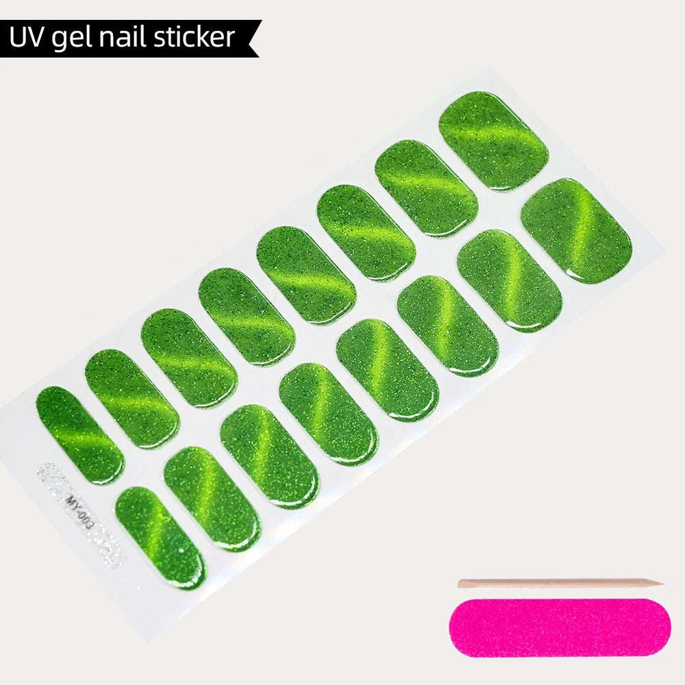 UV Semi Cured Gel Nail Stickers