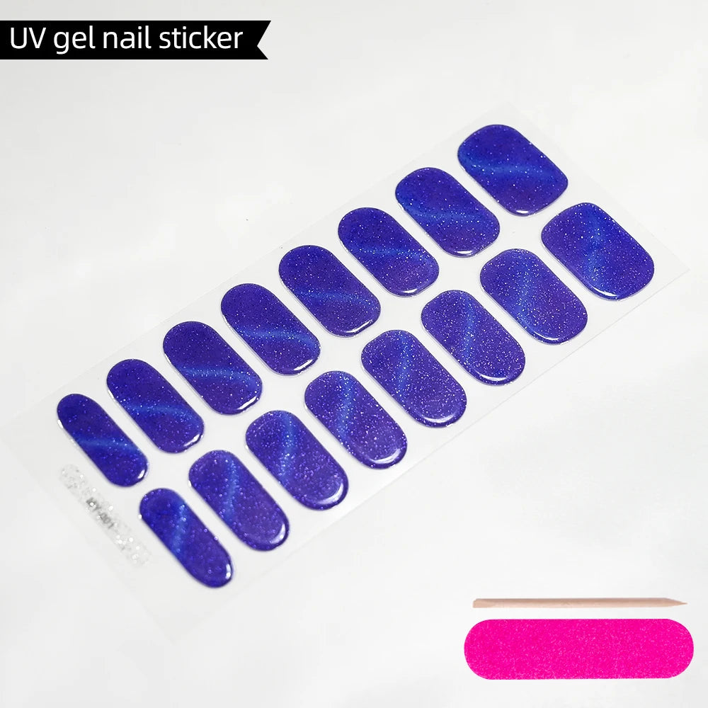 UV Semi Cured Gel Nail Stickers